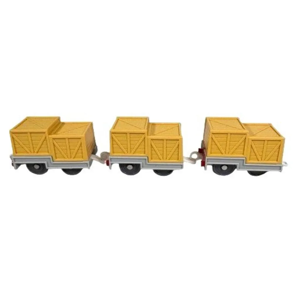 3 Thomas & Friends TrackMaster Train CARGO BOX Crate Cars TOMY Jet Engine 2005